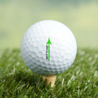 Hit It Straight Green Arrow Golf Balls