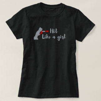Hit Like A Girl Glitter T-Shirt