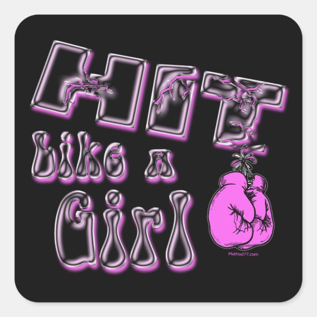 Hit Like A Girl Sticker (Front)
