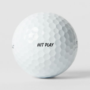 'Hit Play' Inspirational Fresh Optimistic Gift Golf Balls