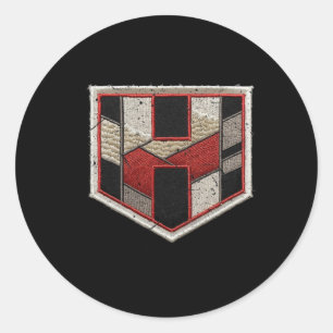 Hit Streak Softll Home Plate Patch Classic Round Sticker