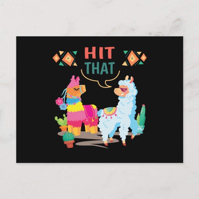 Hit That Pinata Birthday Postcard (Front)