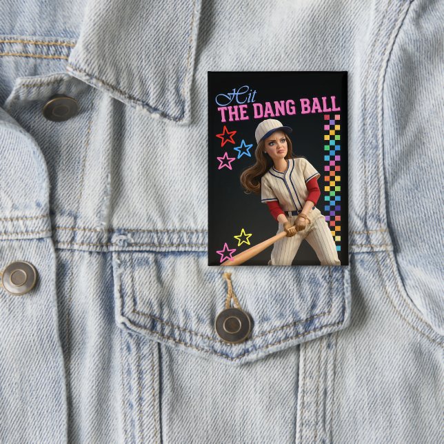 Hit The Dang Ball Funny Baseball Mum Doll Face (Creator Uploaded)