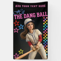 Hit The Dang Ball Funny Baseball Mum Doll Face