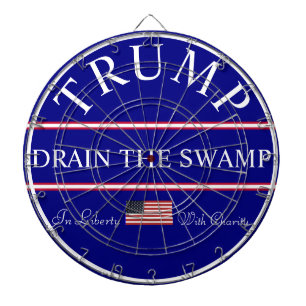Hit the mark and Drain the Swamp Dartboard
