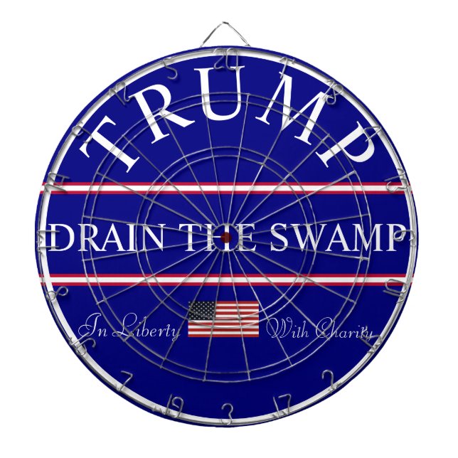 Hit the mark and Drain the Swamp  Dartboard (Front)