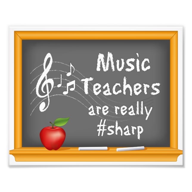 Hit the right Note with Music Teachers  Photo Print (Front)