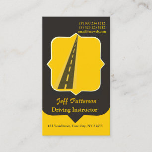 Hit the Road! Driving Instructor Driver Business Card