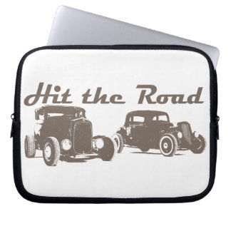Hit the Road - Hot Rods original design brown Laptop Sleeve