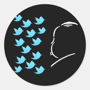 Hitch and Tweets Classic Round Sticker