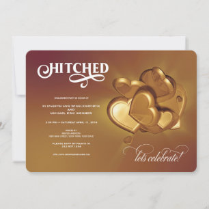Hitched Gold Party Invitation
