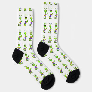 Hitchhiking Grasshopper socks