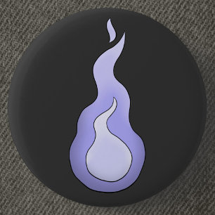 Hitodama Flame 6 Cm Round Badge