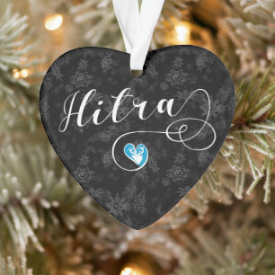 Hitra Flag In Heart, Norway Ornament