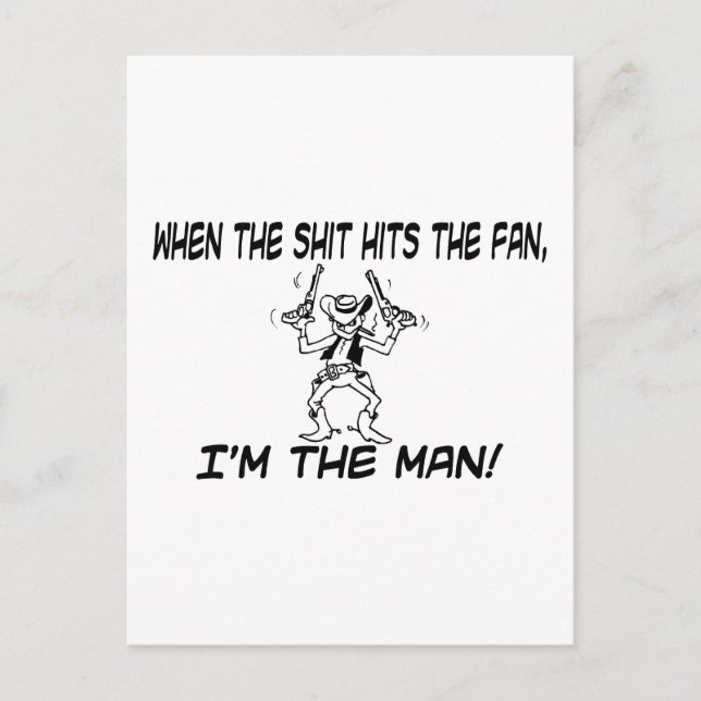 Hits The Fan Postcard (Front)