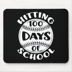 Hitting 100 Days Of School Baseball Player Teacher Mouse Pad
