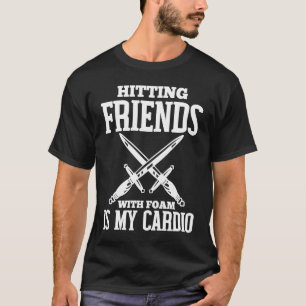 Hitting Friends With Foam Role Playing T-Shirt