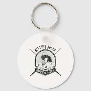 Hitting Holes And Crushing Soles Funny Billiards J Key Ring