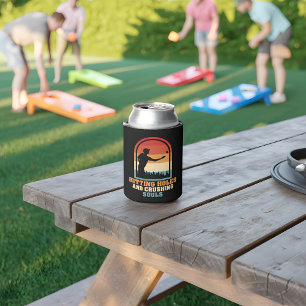Hitting Holes and Crushing Souls Funny Cornhole Can Cooler