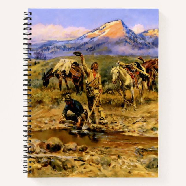 “Hitting Pay Dirt” by Charles M Russell Notebook (Front)