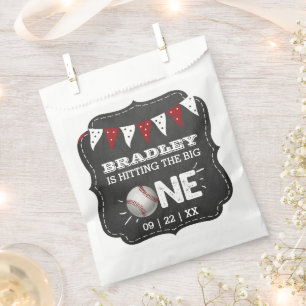 Hitting The Big One   Baseball 1st Birthday Favour Bag