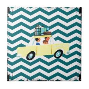 Hitting the Open Road 2 Ceramic Tile