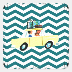 Hitting the Open Road 2 Square Sticker