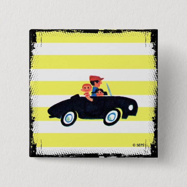 Hitting the Open Road 3 15 Cm Square Badge (Front)