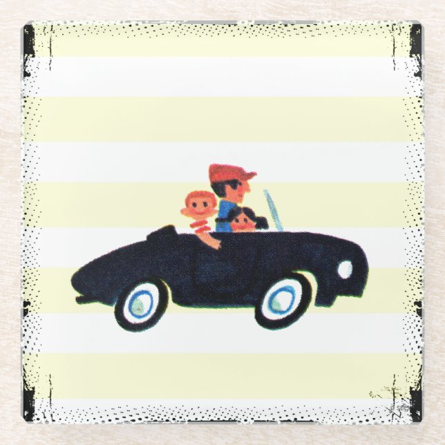 Hitting the Open Road 3 Glass Coaster (Front)