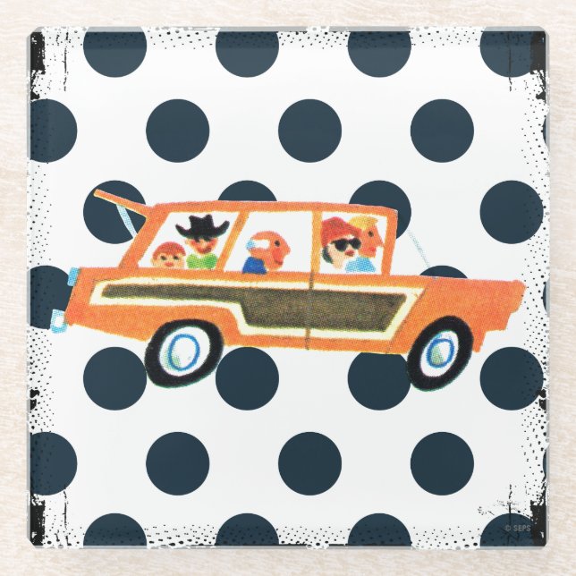 Hitting the Open Road 4 Glass Coaster (Front)