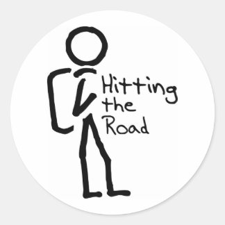 Hitting the Road Classic Round Sticker