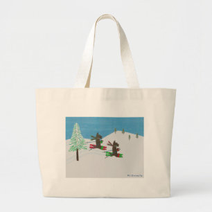 HITTING THE SLOPES LARGE TOTE BAG