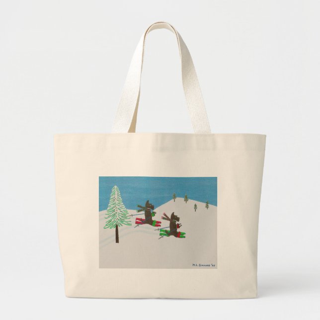 HITTING THE SLOPES LARGE TOTE BAG (Front)