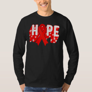 Hiv Aids Awareness Month Hope Red Ribbon Warrior S T-Shirt