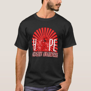 Hiv Aids Awareness Month Hope Red Ribbon Warrior S T-Shirt