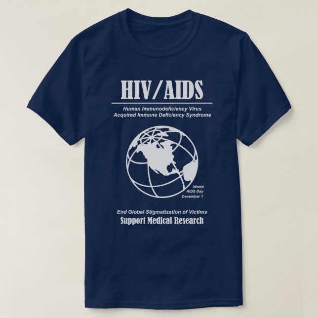 HIV AIDS Awareness T-Shirt (Design Front)