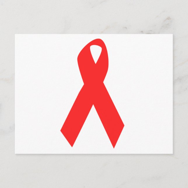 HIV AWARENESS / AIDS RIBBON POSTCARD (Front)
