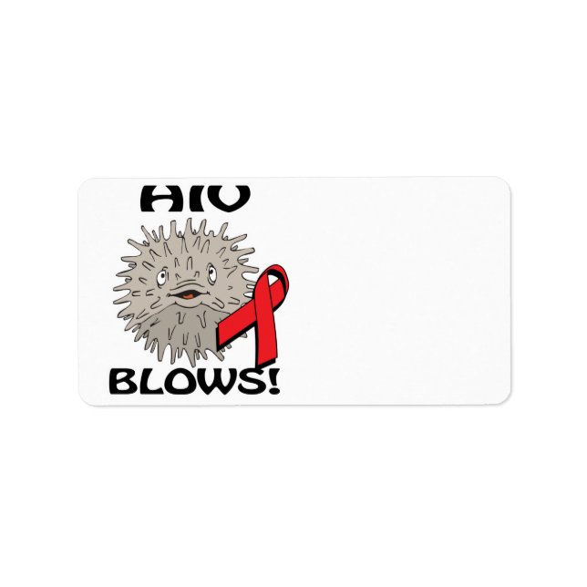 HIV Blows Awareness Design Label (Front)