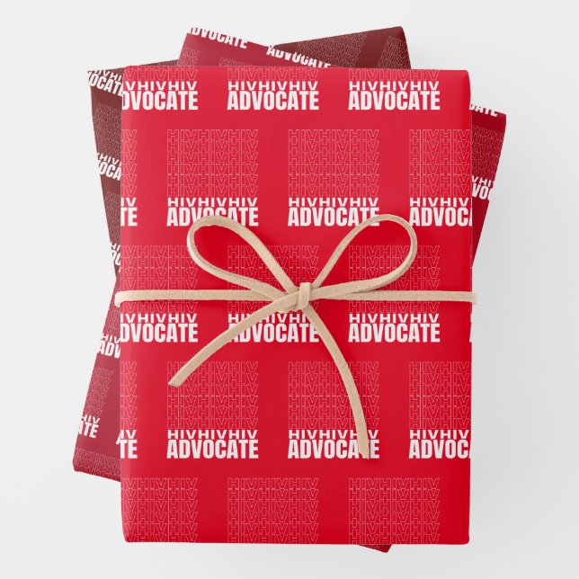 HIV HIV HIV Advocate Wrapping Paper Sheet (In situ)