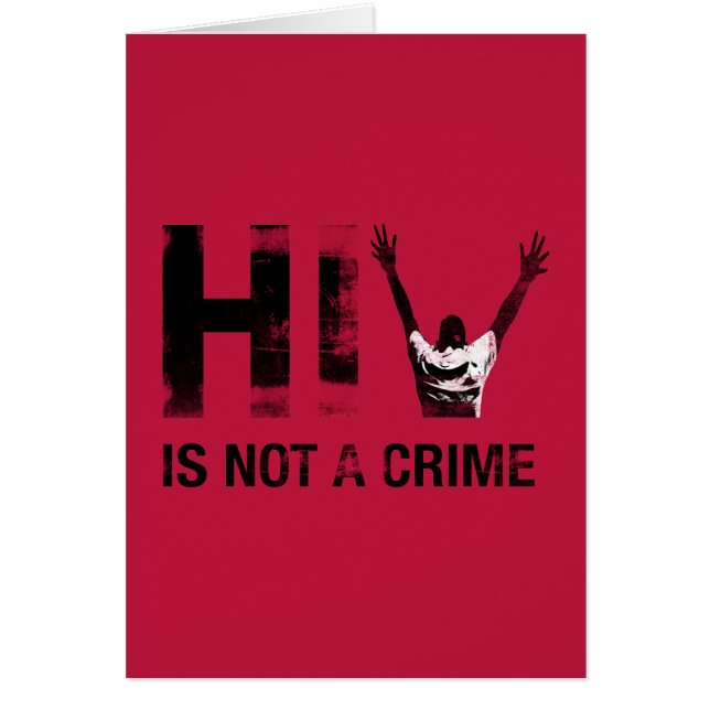 HIV is Not a Crime - Grunge Red Art (Front)