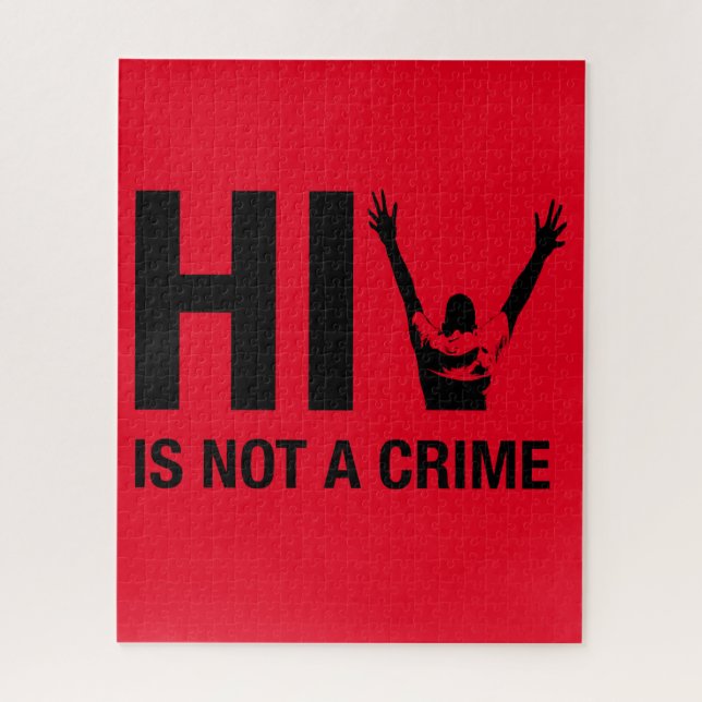 HIV is Not a Crime - HIV Stigma Awareness Jigsaw Puzzle (Vertical)