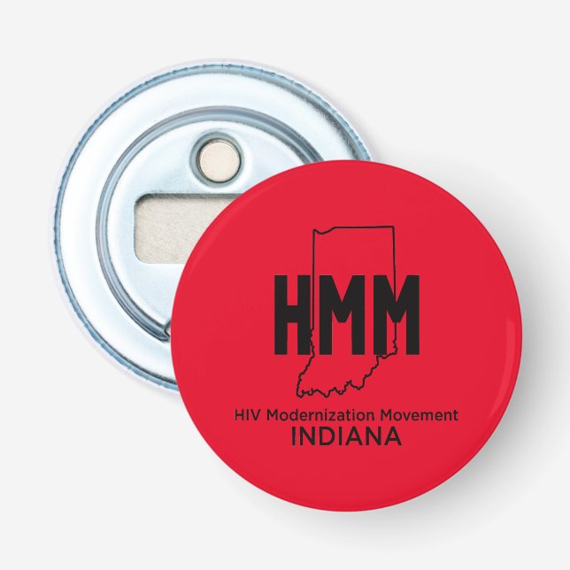 HIV Modernisation Movement Indiana Bottle Opener (Front)