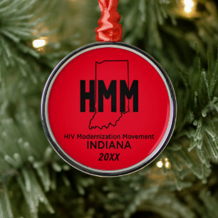 HIV Modernisation Movement Indiana Metal Ornament