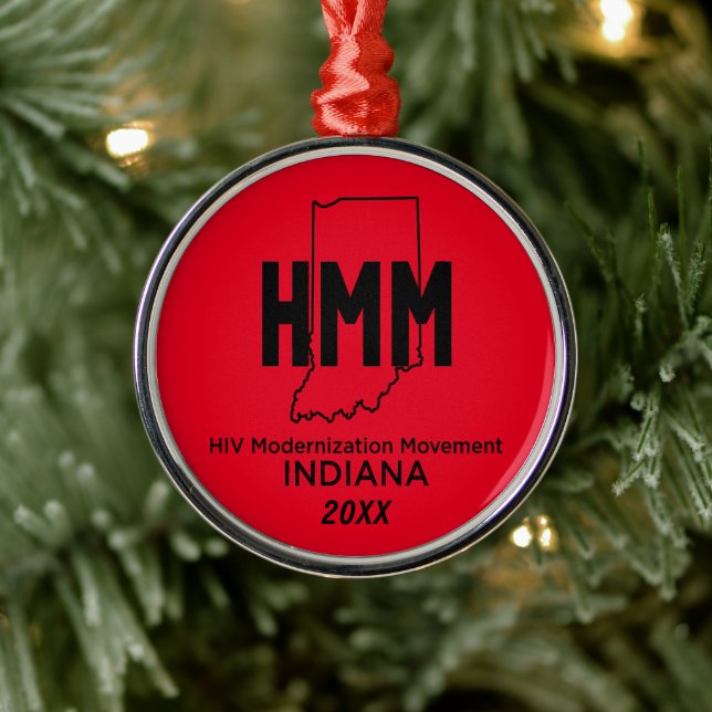 HIV Modernisation Movement Indiana Metal Ornament (Tree)