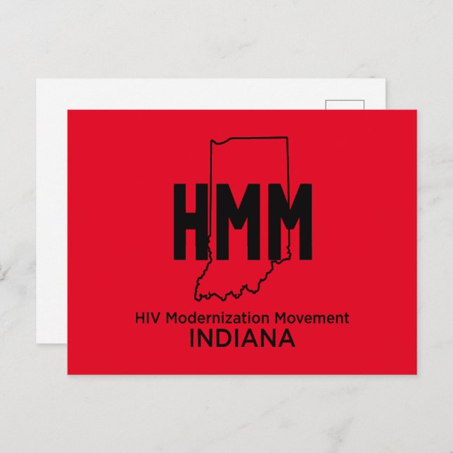 HIV Modernisation Movement Indiana Postcard (Front/Back)