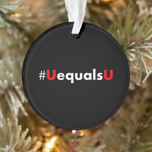 HIV Undetectable Equals Untransmittable - Minimali Ornament (Tree)