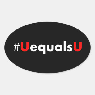 HIV Undetectable Equals Untransmittable - Minimali Oval Sticker