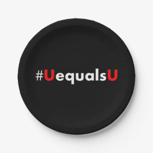 HIV Undetectable Equals Untransmittable - Minimali Paper Plate