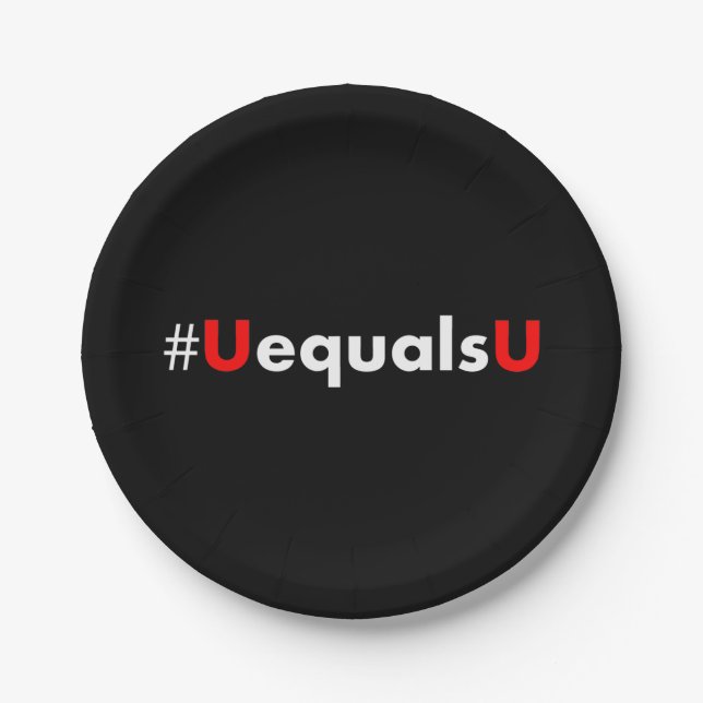 HIV Undetectable Equals Untransmittable - Minimali Paper Plate (Front)