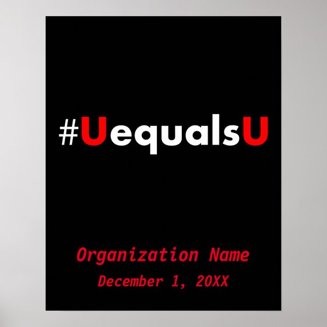 HIV Undetectable Equals Untransmittable - Minimali Poster (Front)